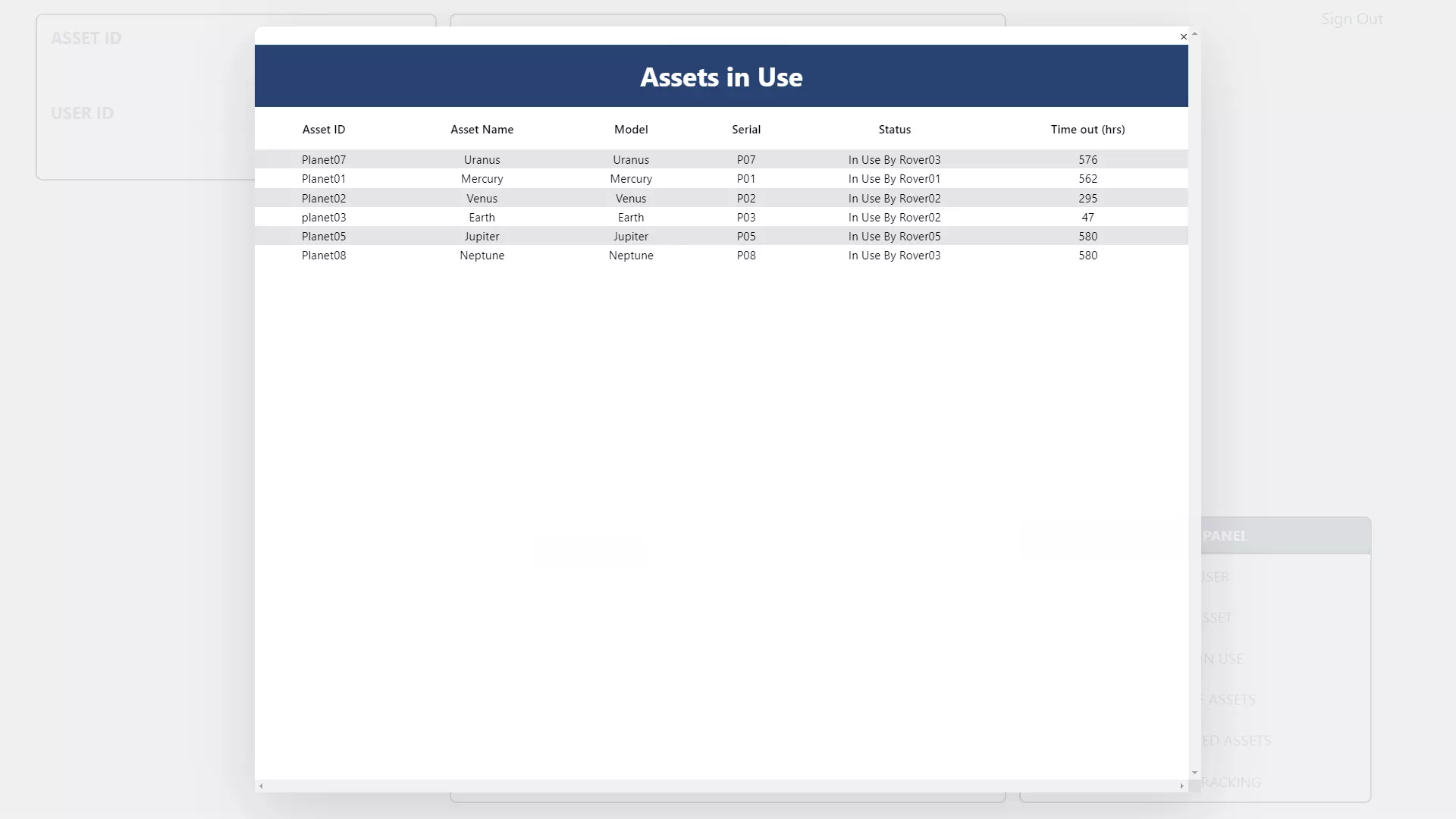 Lendit asset tracking site asset report screen preview